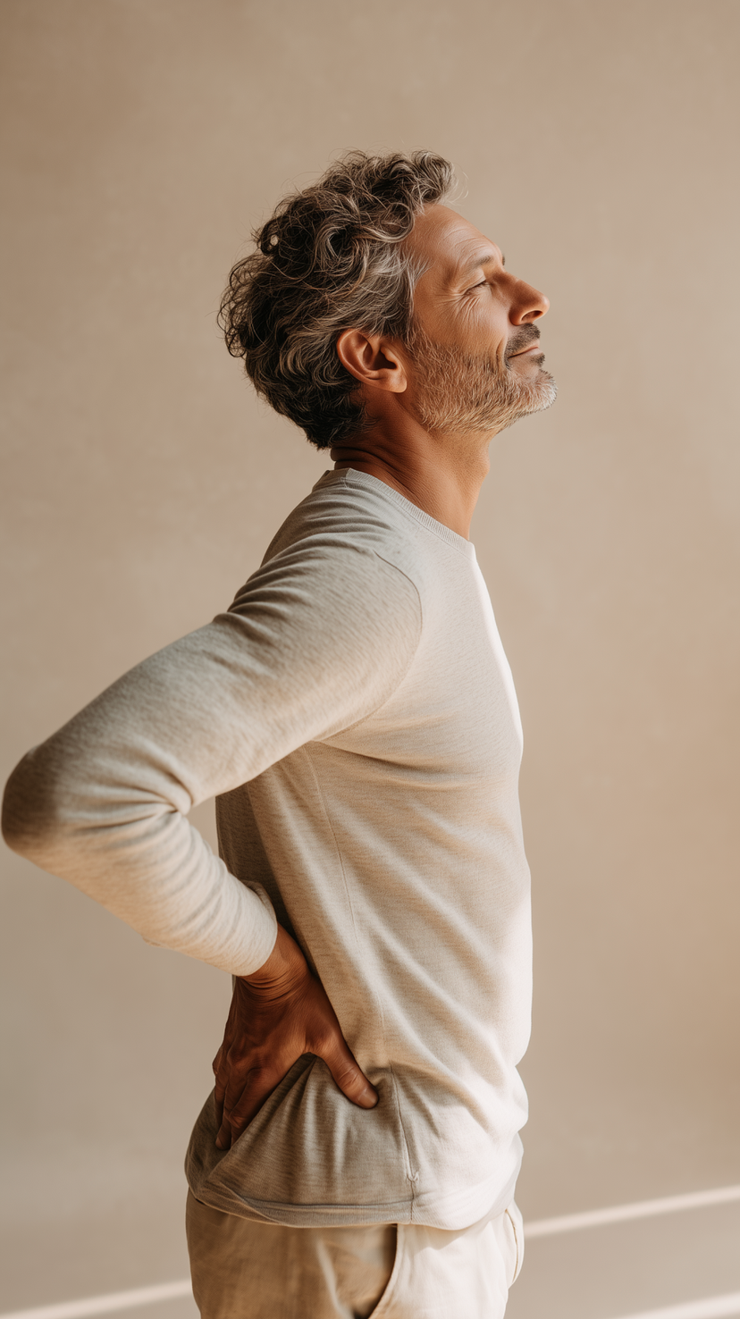 Person stretching their back